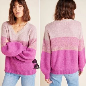 Anthropologie Numph Nina Colorblocked Sweater